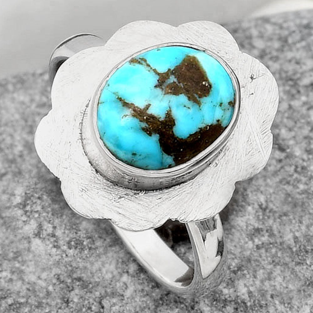Natural Natural Turquoise Morenci Mine Ring size-7 R-1087 SDR160975