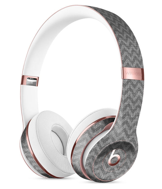 Scratched Chevron Over Gray Fabric Full-Body Skin Kit for the Beats by