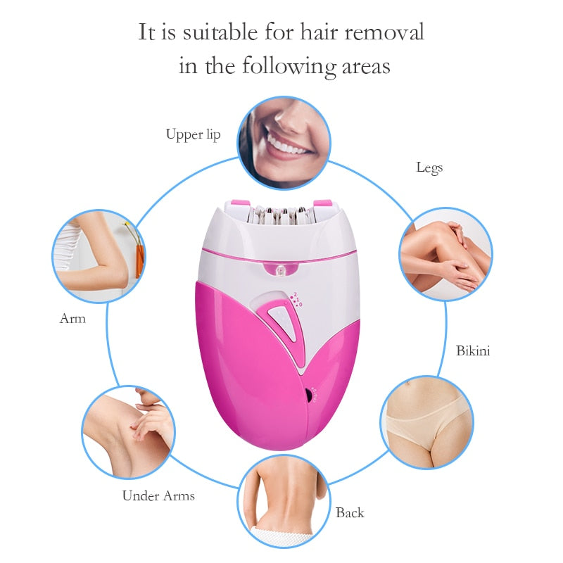 Electric Epilator USB Rechargeable Women Shaver Whole Body Available