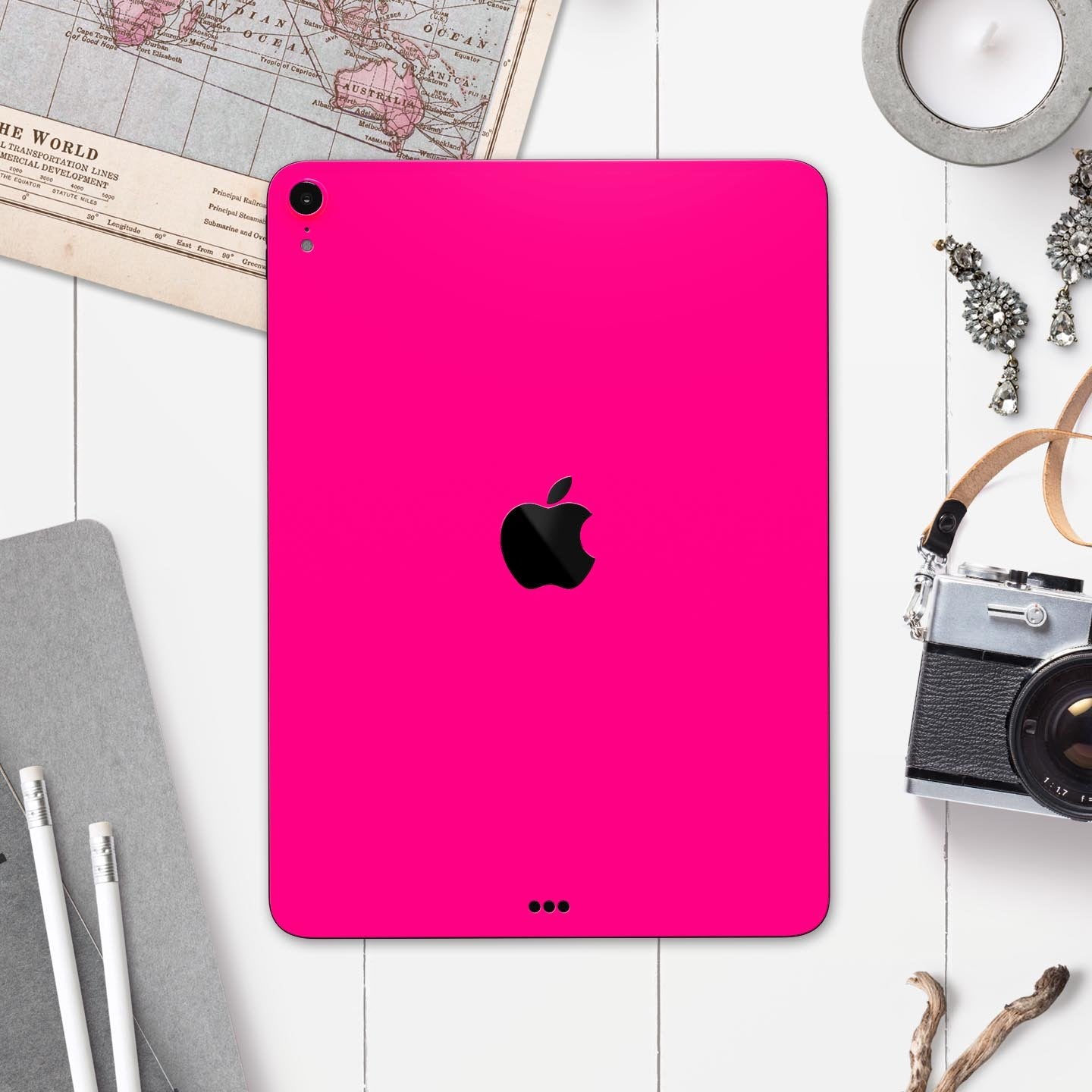 Solid Pink V2 - Full Body Skin Decal for the Apple iPad Pro 12.9",