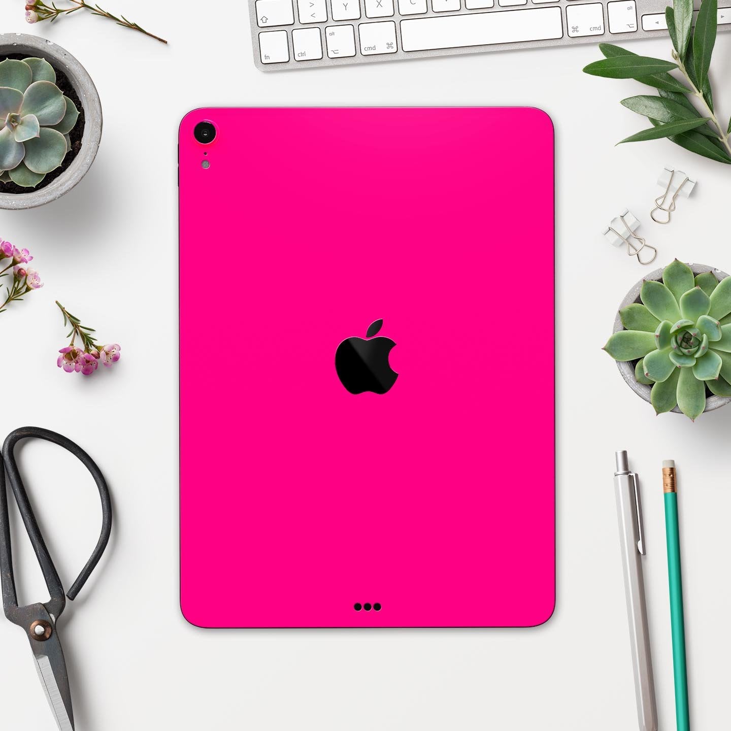 Solid Pink V2 - Full Body Skin Decal for the Apple iPad Pro 12.9",