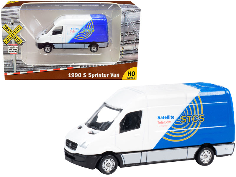 1990 Mercedes Benz Sprinter Van White and Blue \STCS Satellite TeleCom