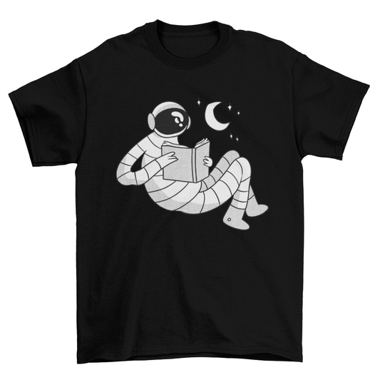 Astronaut reading t-shirt