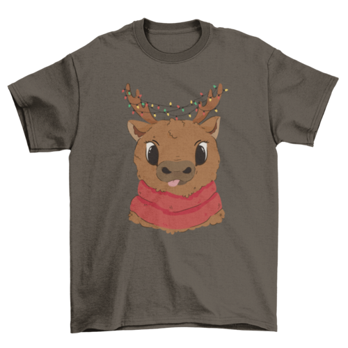 Cute Christmas reindeer t-shirt