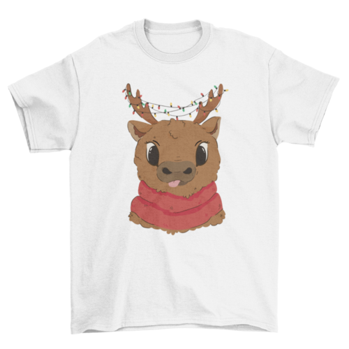 Cute Christmas reindeer t-shirt