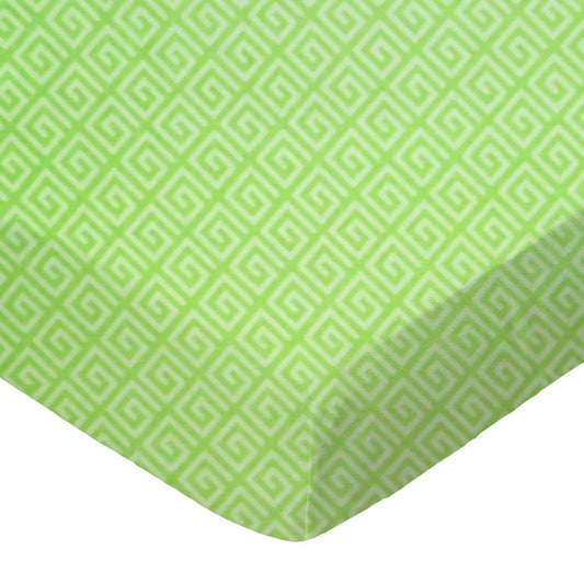 SheetWorld Fitted Cradle Sheet - 100% Cotton Woven - Geo Green, Made