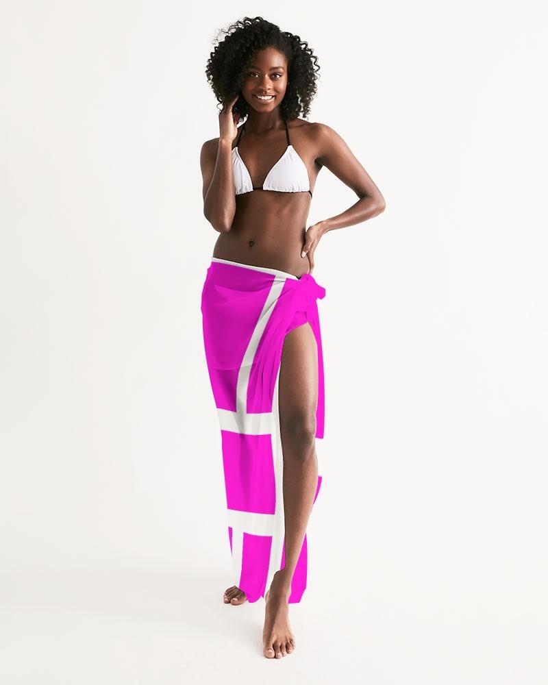 Sheer Colorblock Pink Swimsuit Cover Up