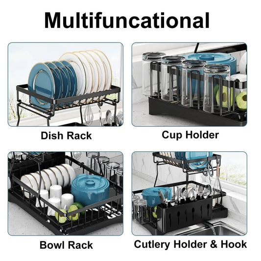 Dish Racks For Kitchen Counter, Stainless Steel Kitchen Dish Drying