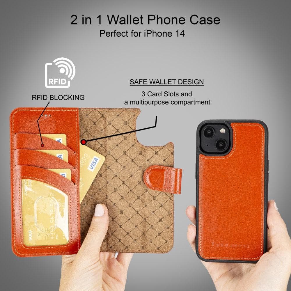 Apple iPhone 14 Series Detachable Leather Wallet Case Colorful - MW