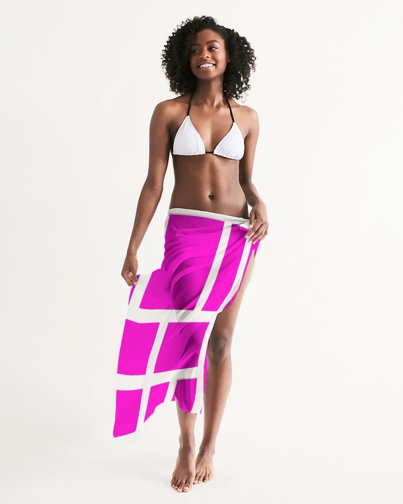 Sheer Colorblock Pink Swimsuit Cover Up