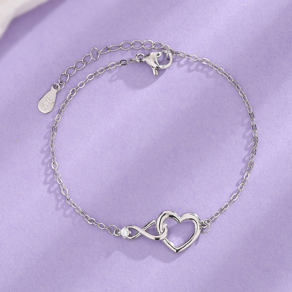 Heart-shape Bracelet Fashion Jewelry Versatile Love Bracelet Gift For