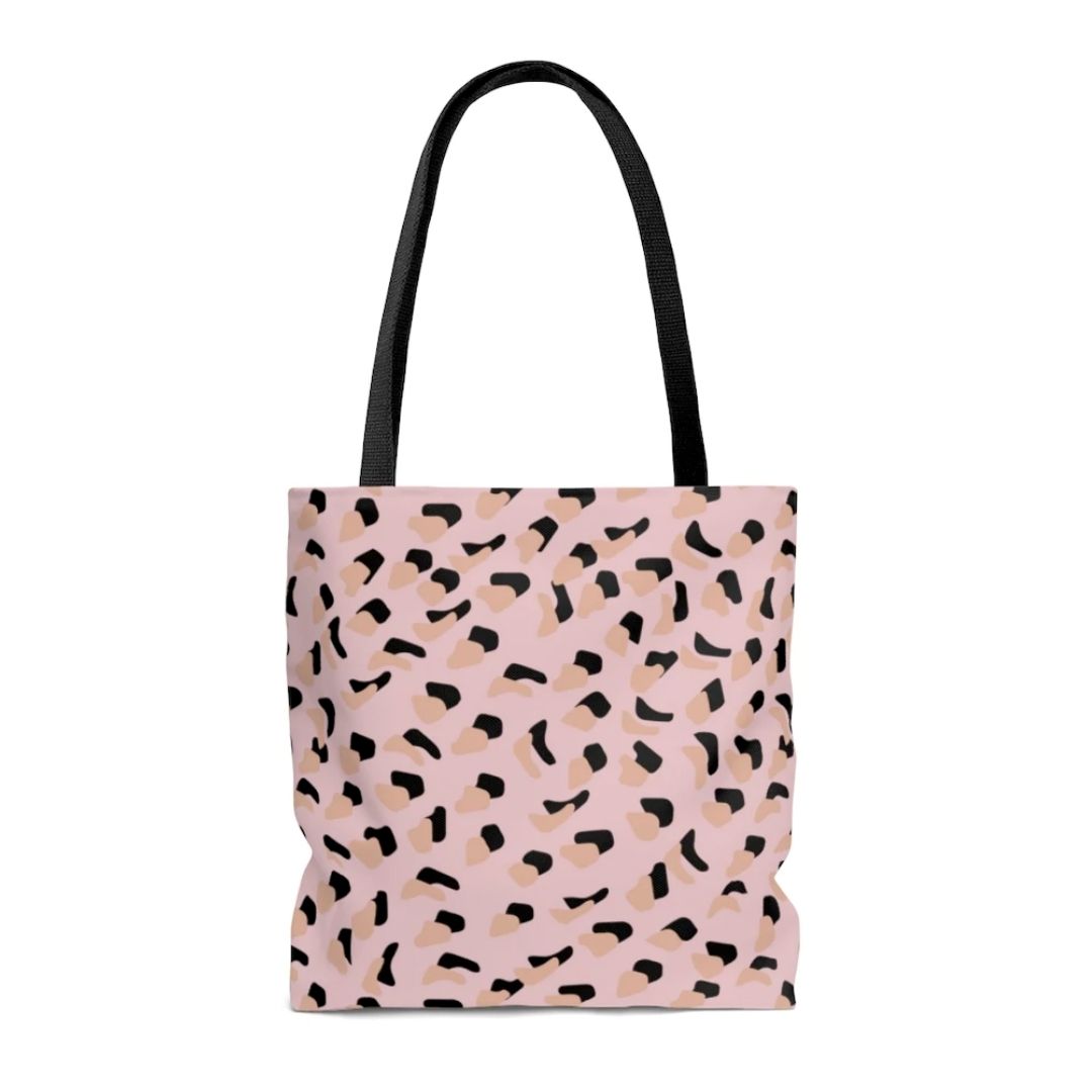 NEW ME IM Pink Leopard Print Shopper Tote Bag Medium