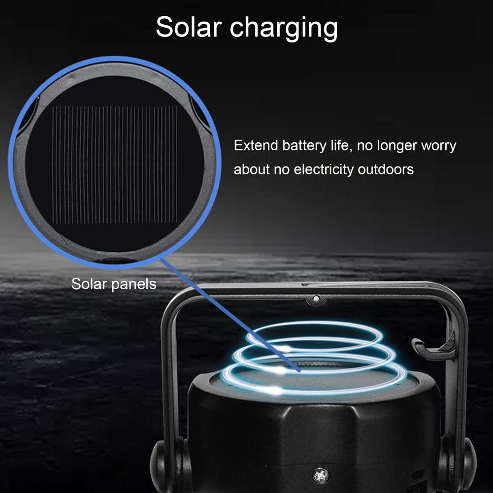NEW ME IM Foldable Fan Portable LED Solar Camping Lantern with Hook