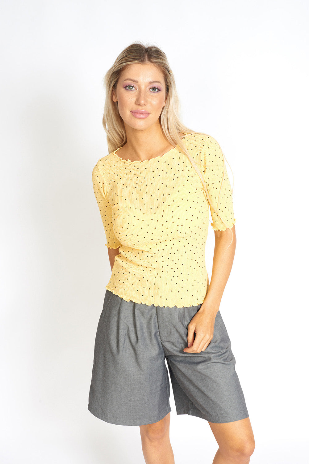 Frill Polka Dots Top