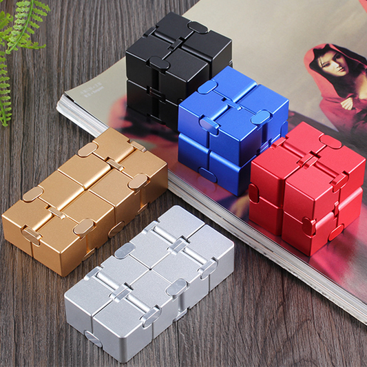 Decompresses Relax Toys Stress Relief Toy Metal Infinity Cube