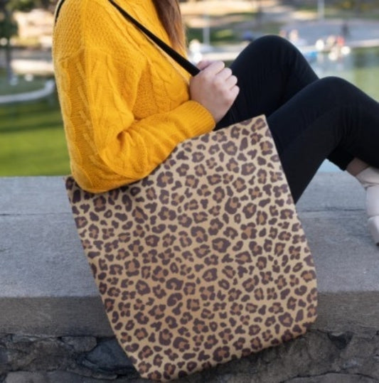 NEW ME IM Leopard Print Animal Tote Bag