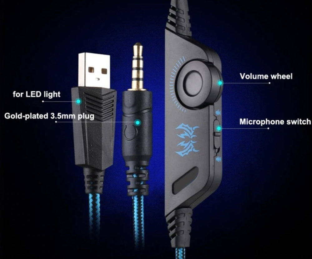 Ninja Dragon LED Gaming Headset with Microphone