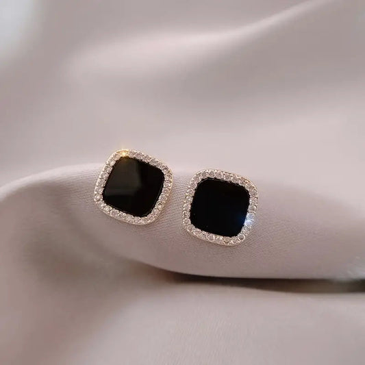 Sparking Rhinestone Square Studs