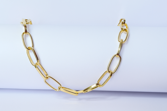 Elegant Gold Link Chain Bracelet
