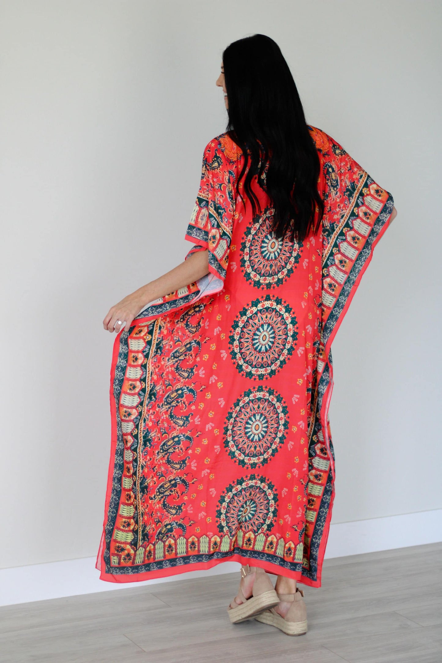 Mexican Kaftan Dress, Summer Caftan For Women,Silk