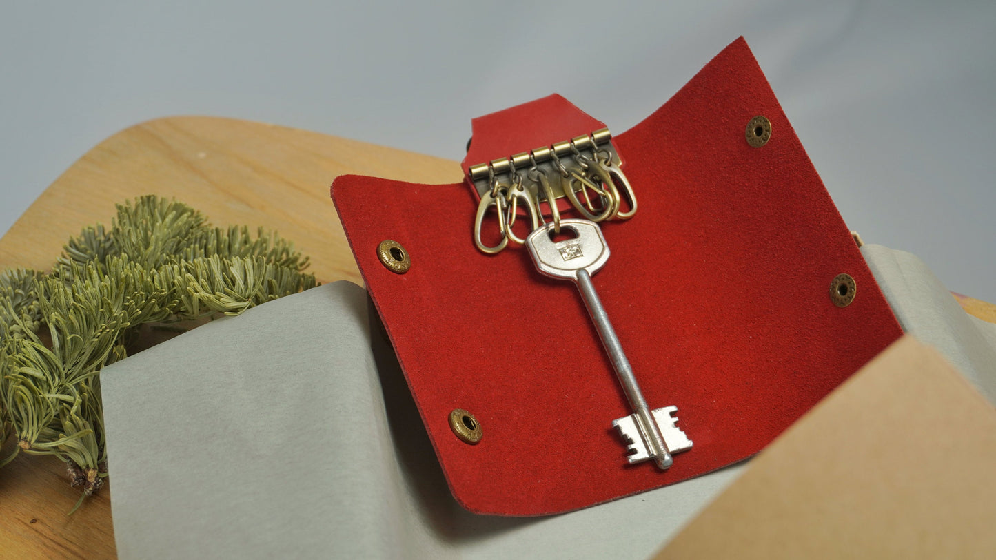 NEW ME IM Keychain Holder, Leather Custom Cute Pouch Holder for Men