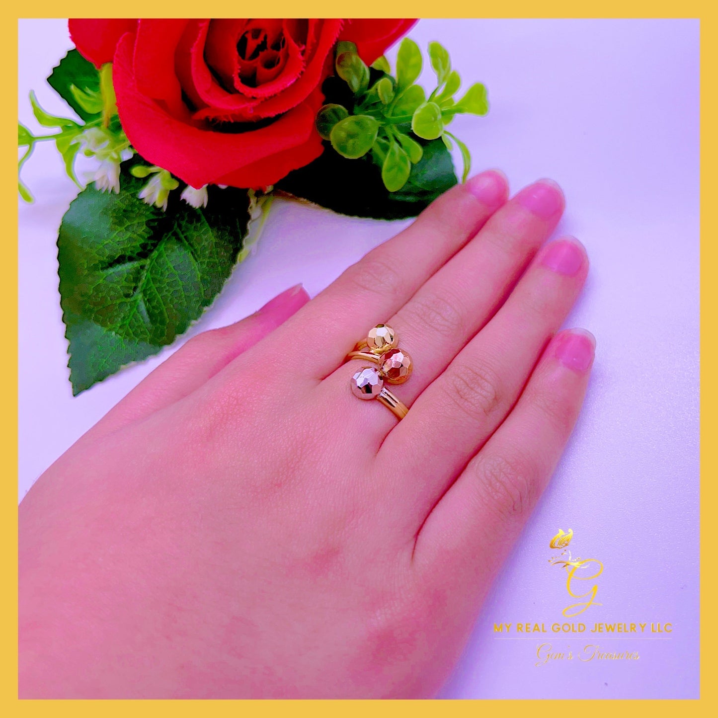 18K Real Gold Ring size 6