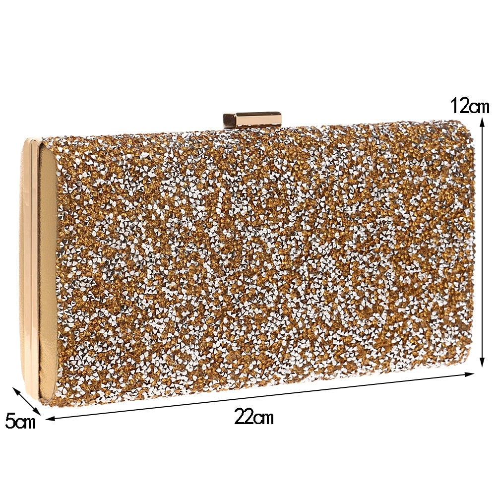 Woman Evening bag Women Diamond Rhinestone Clutch Crystal Chain