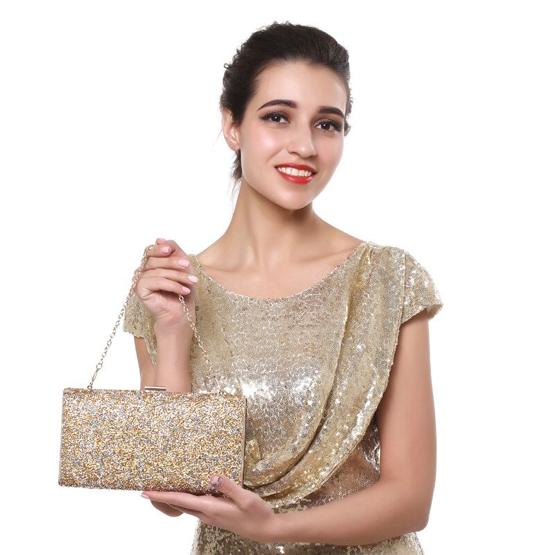 Woman Evening bag Women Diamond Rhinestone Clutch Crystal Chain