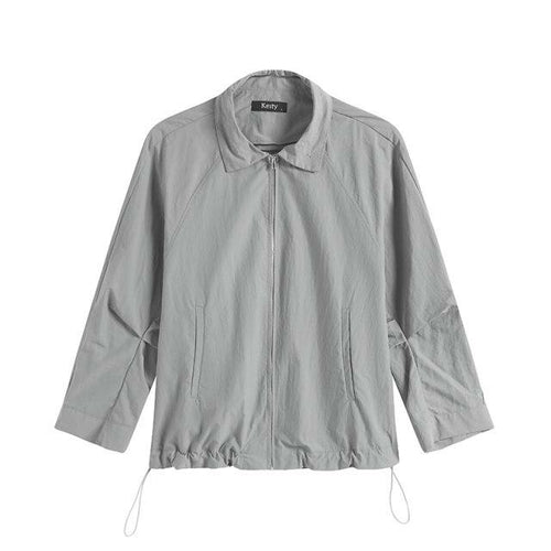 Women's Plus Size Windbreaker Short Lapel Jacket Spring And Autumn