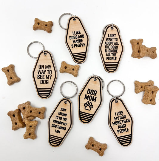 Retro Dog Keychain Collection