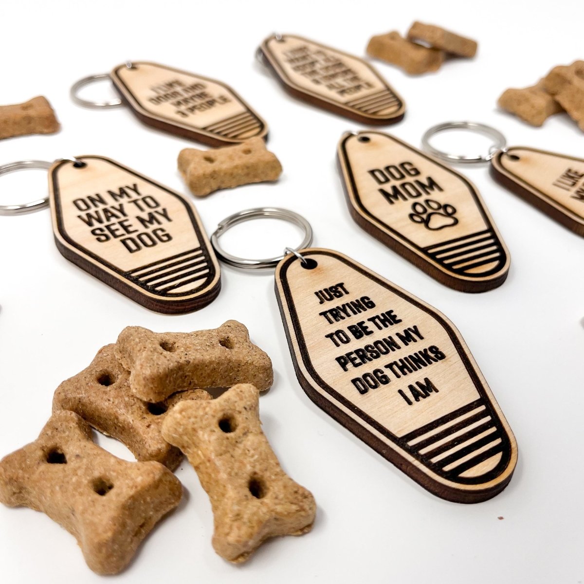 Retro Dog Keychain Collection