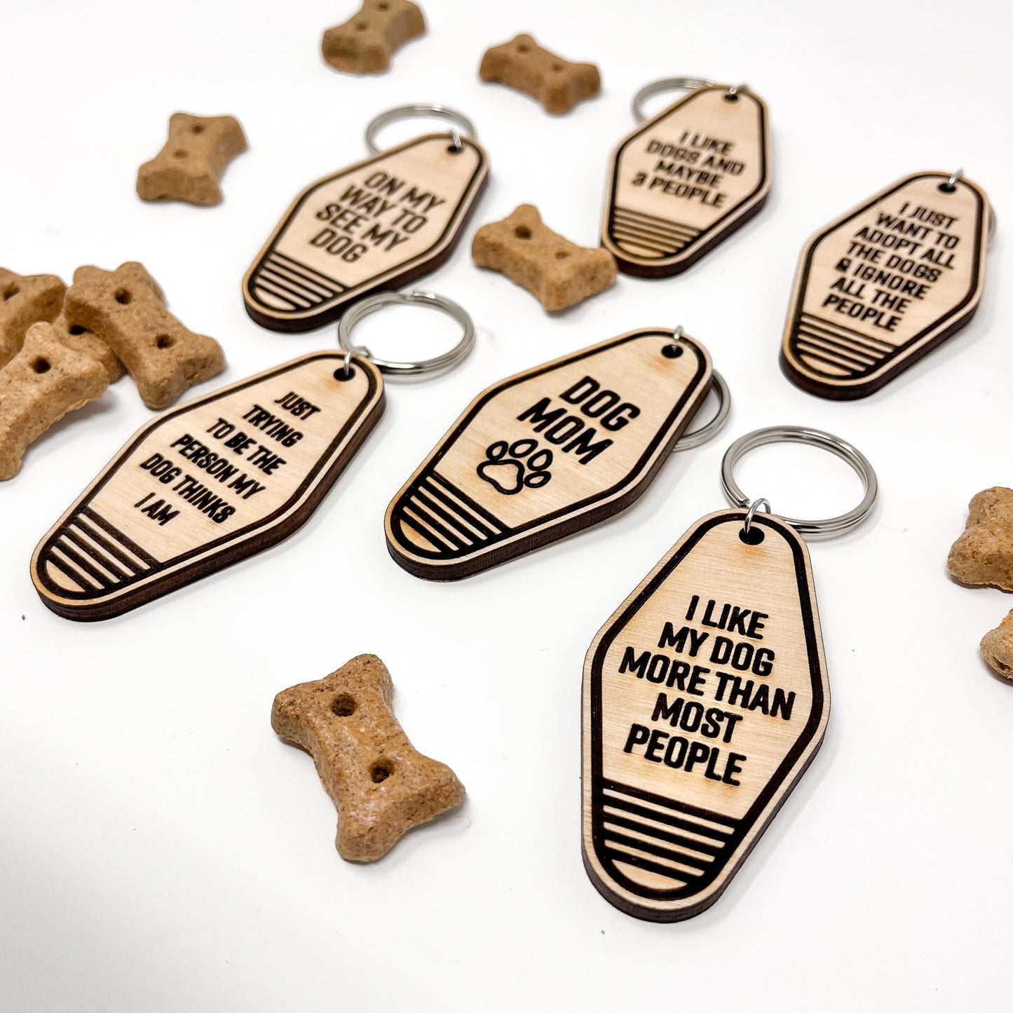 Retro Dog Keychain Collection