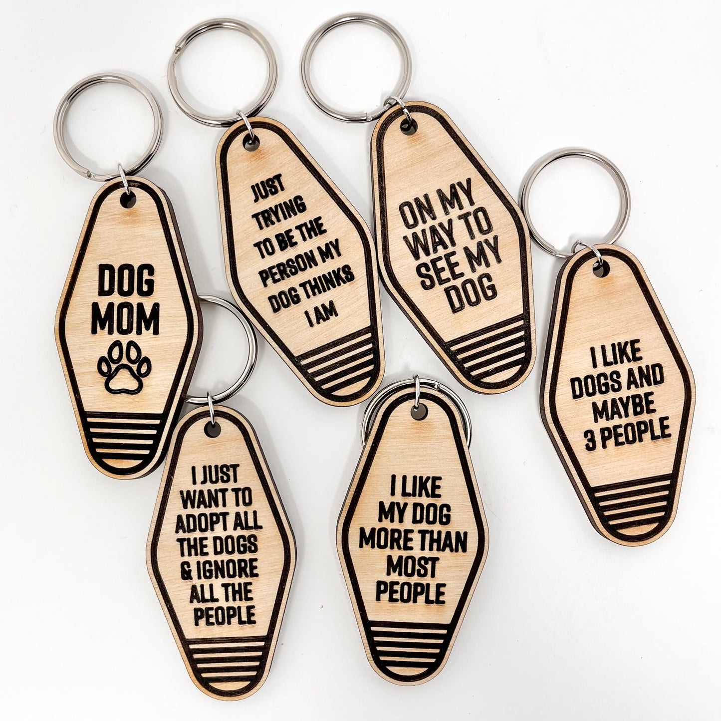 Retro Dog Keychain Collection