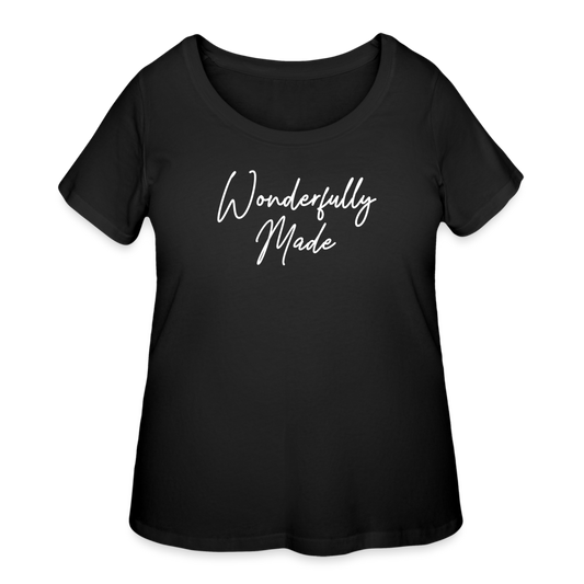 Graphic Tee, Wonderfully Made Word Art, Womens Curvy T-shirt