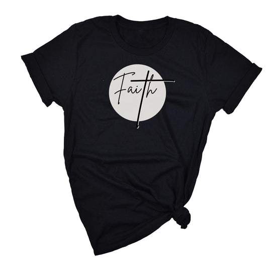 Graphic Tee, Faith Word Art, Womens Plus Size Curvy T-shirt