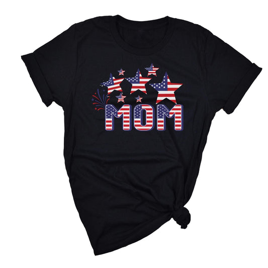 Graphic Tee, Stars And Stripes Mom, Womens Plus Size Curvy T-shirt