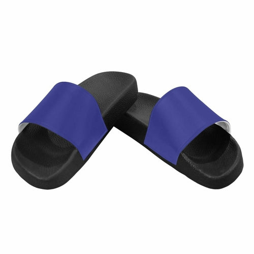 Womens Slides, Flip Flop Sandals, Violet Blue