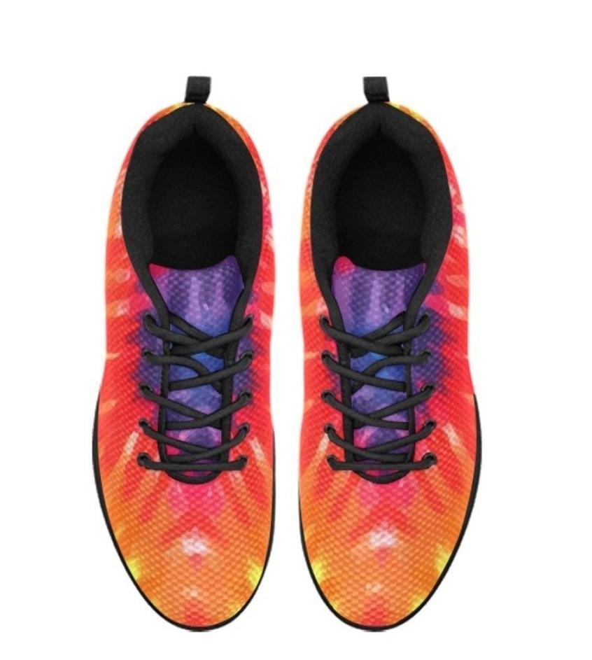Womens Sneakers, Orange Tie-dye  Running Shoes