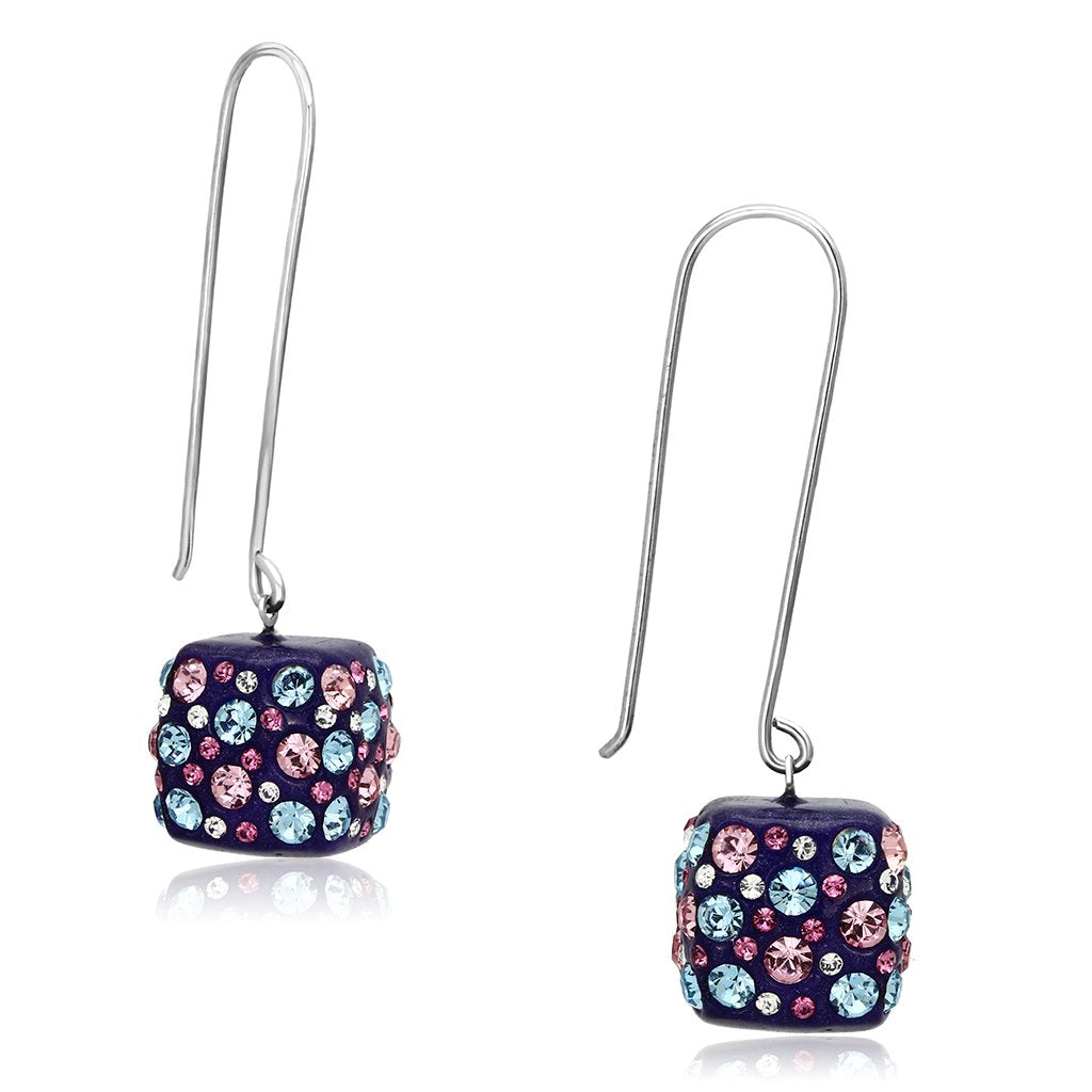 High polished (no plating) Stainless Steel Earrings with Top